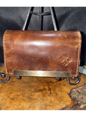 Patricia Nash stressed brown leather wallet